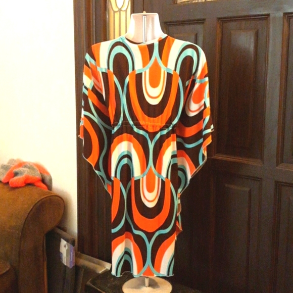 MOD PRINT MINI DRESS - Picture 4 of 5